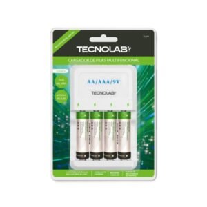 Cargador de Pilas Tecnolab TL834 + 4 Pilas AA/AAA