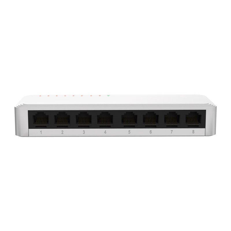 Switch Nexxt Naxos801-G de 8 puertos Gigabit, vista frontal