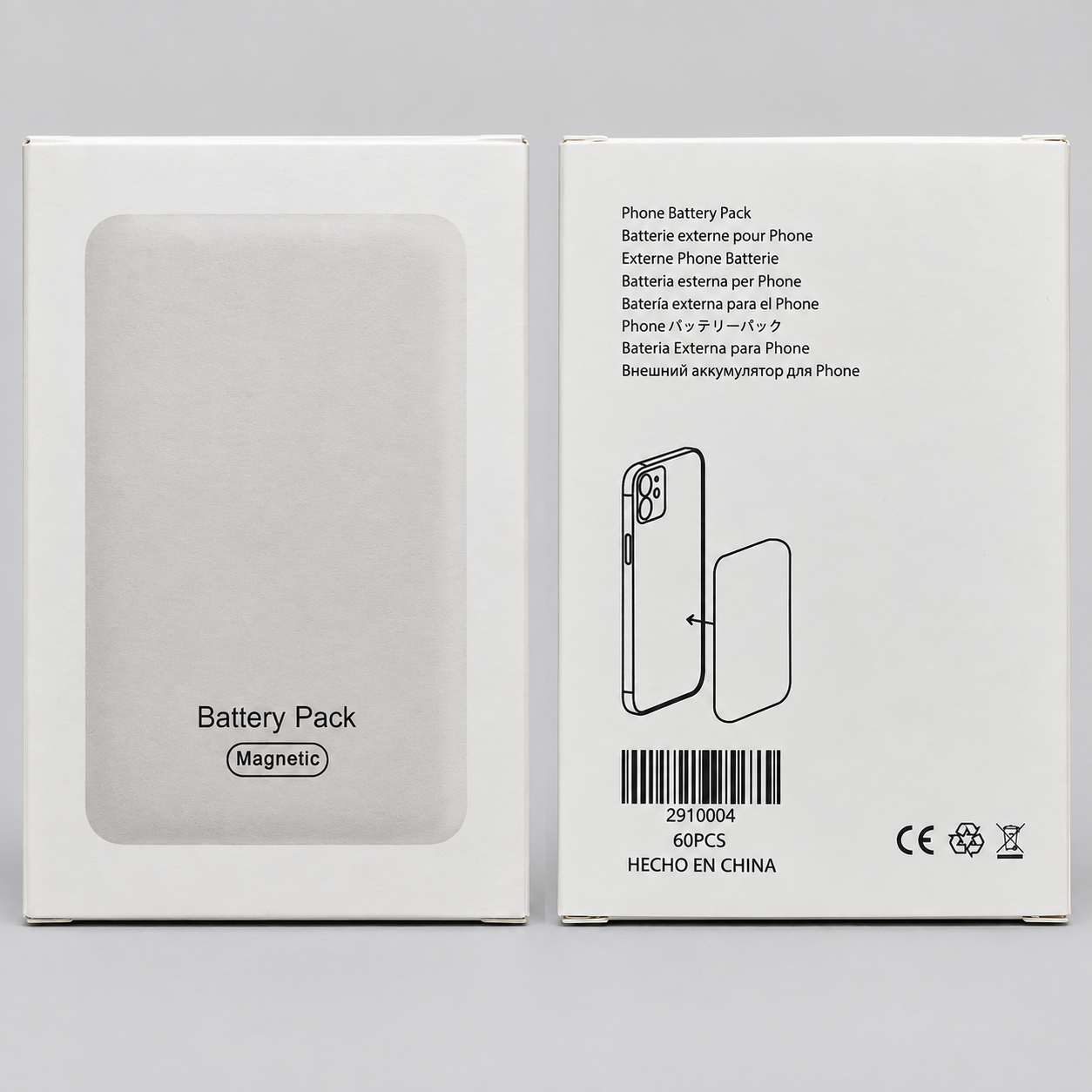 Power Bank Magnética Inalámbrica Blanca para Smartphone - Imagen 2